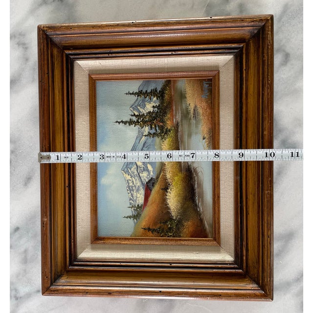 Late 20th Century Judy Sleight Signed Framed Oil on Canvas PNW Landscape For Sale - Image 4 of 7