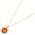 2020s Coral & Gold Round Evil Eye Pendant Talisman Necklace For Sale - Image 5 of 9