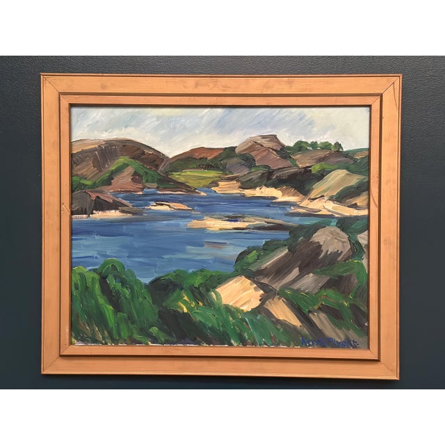 Kersti Flyckt, Lake, 1960s, Oil on Canvas For Sale - Image 9 of 18