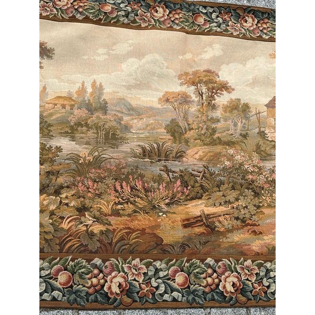 1980s Vintage Aubusson Style Jacquard Tapestry, 1980s For Sale - Image 5 of 18