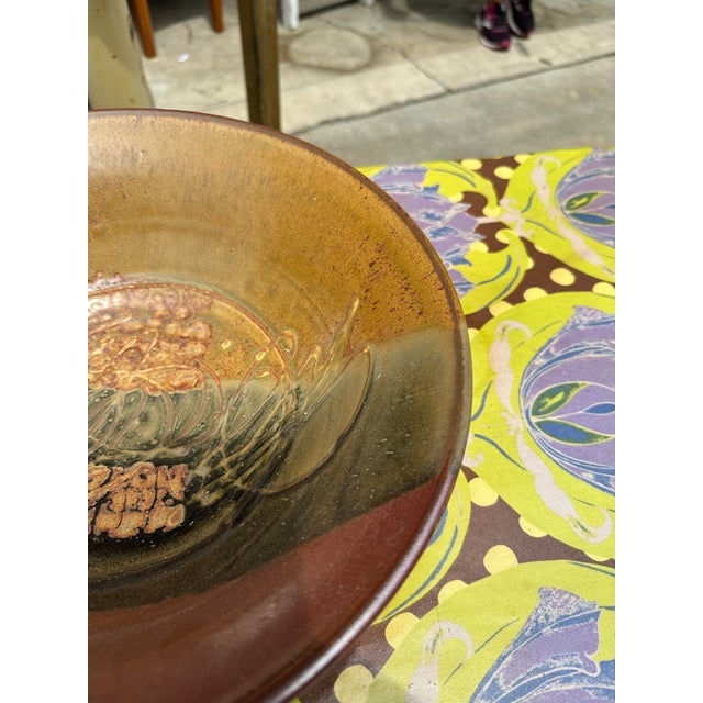 1970s 1970s Hand Made Decorative Ceramic Bowl For Sale - Image 5 of 8