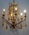 Gilded Metal and Murano Glass Drop Chandelier, 1940s For Sale - Image 11 of 12