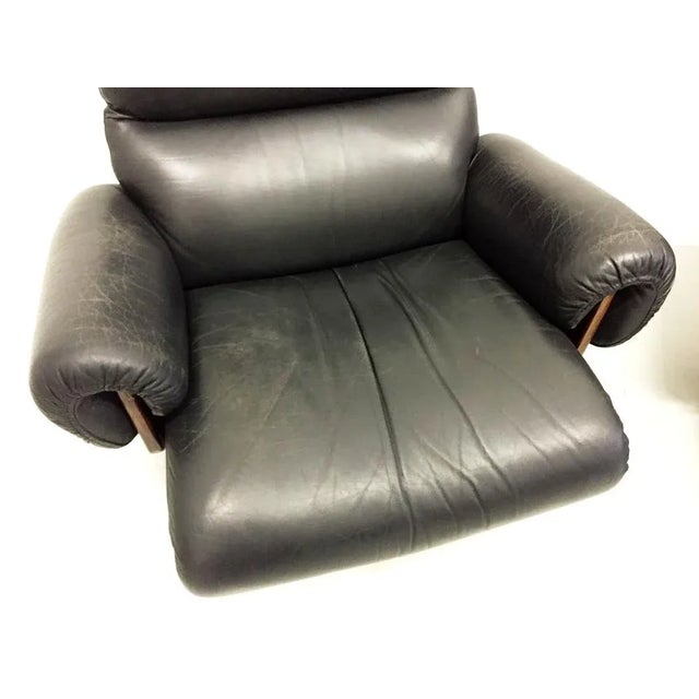 Set of Leather Swivel Armchairs by André Vandenbeuck for Strässle, 1960s For Sale - Image 6 of 11