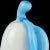 Mid 20th Century Vintage Murano White Sky Blue Italian Art Glass Pear and Apple Fruit Sculpture Paperweights - Set of 2 For Sale - Image 5 of 5