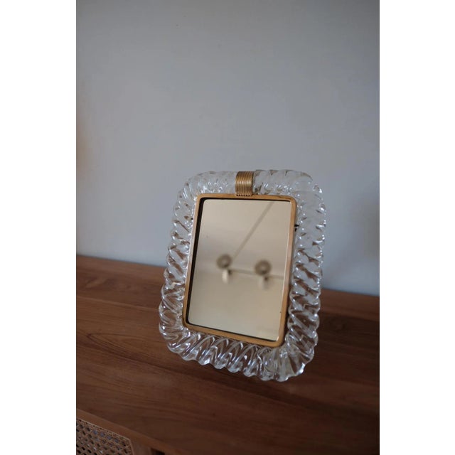 1940s Table Mirror in Brass & Murano Glass by Barovier & Toso, Italy, 1940s For Sale - Image 5 of 10