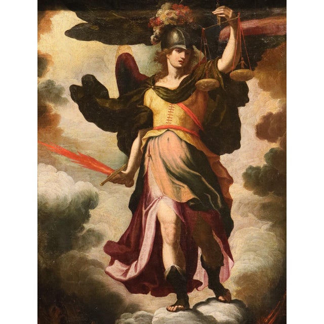 Baroque Antonio Maria Viani, Saint Michael the Archangel, 1600, Oil on Canvas For Sale - Image 3 of 14