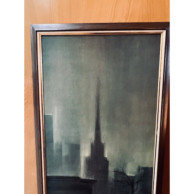 Printmaking Materials 1963 Ozz França Abstract Urban Cityscape Diptyque (Lithograph) – Pair For Sale - Image 7 of 8