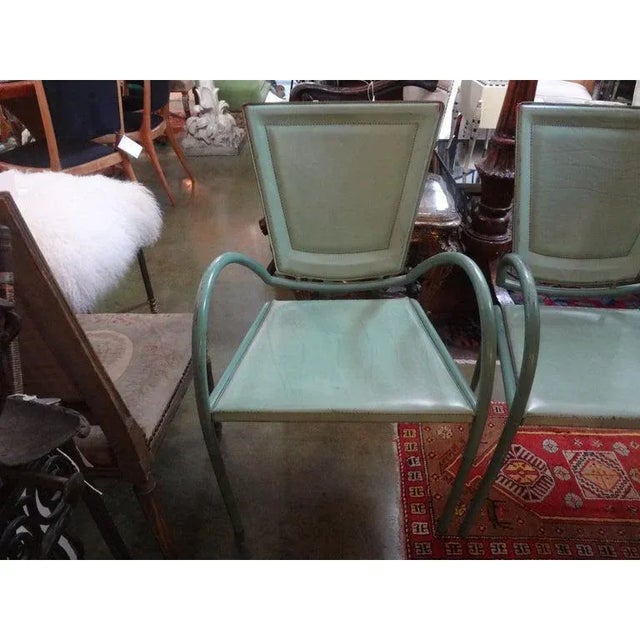 Gio Ponti Italian Iron and Leather Chairs by Sawaya & Moroni - a Pair For Sale - Image 4 of 11