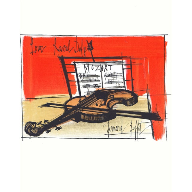 1965 Lithograph by Bernard Buffet "Pour Raoul Dufy" For Sale