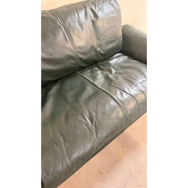 Danish Two-Seater Sofa in Teak and Dark Green Leather from Komfort, 1970s For Sale - Image 15 of 17