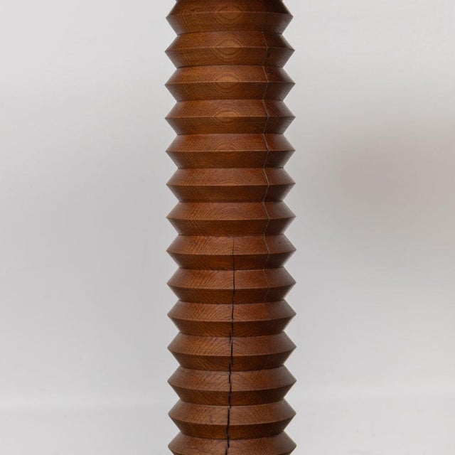 Brown French Carved Side Table by Charles Dudouyt For Sale - Image 8 of 11