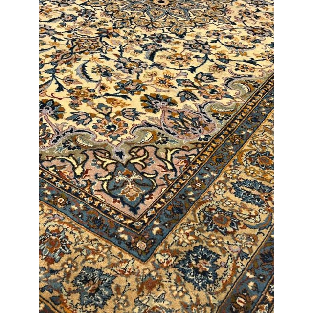 Textile Pasargad DC Fine Hand Knotted Vintage Kashan Rug For Sale - Image 7 of 9