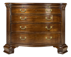 Late 20th Century EJ Victor Mahogany Serpentine Bachelor's Chest With Brushing Slide