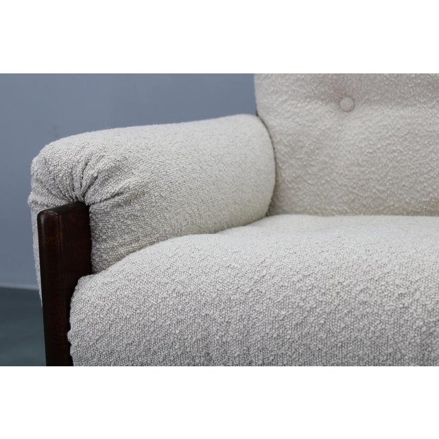 Mid-Century Bouclé Armchair, Czechoslovakia, 1970s For Sale - Image 11 of 17