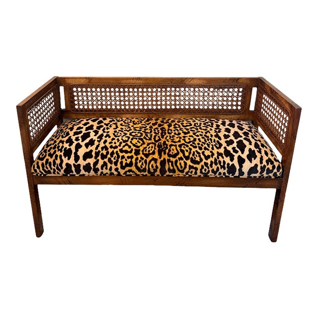 Vintage Hollywood Regency Jaguar Bench For Sale