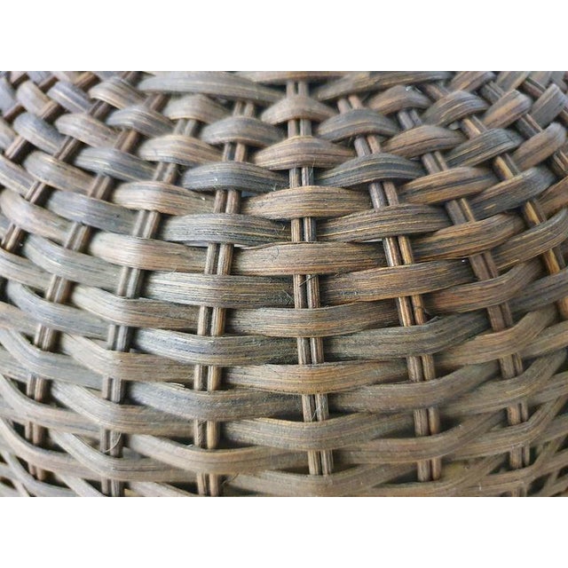 Vintage Dutch Rattan Pendant Lights, 1950s, Set of 2 For Sale - Image 3 of 10
