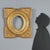 Gilded fir frame. Oval molding applied to a rectangular base, leaf carvings, and pastiglia beading. Italy, early 19th...