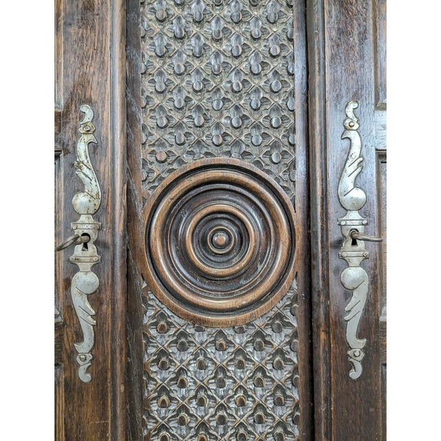 Brown Brutalist Buffet in the style of Dudouyt For Sale - Image 8 of 10