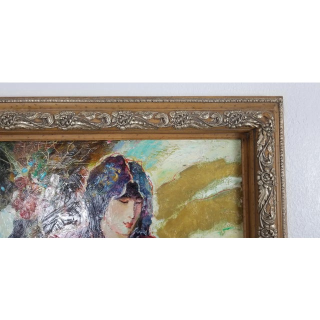Vintage Carmen Rick Figurative Abstract Painting For Sale - Image 10 of 13