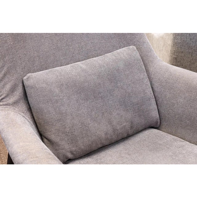Camerich Noble Grey Lounge Armchairs Vintage MCM Style Contemporary Modern - A Pair For Sale - Image 11 of 12