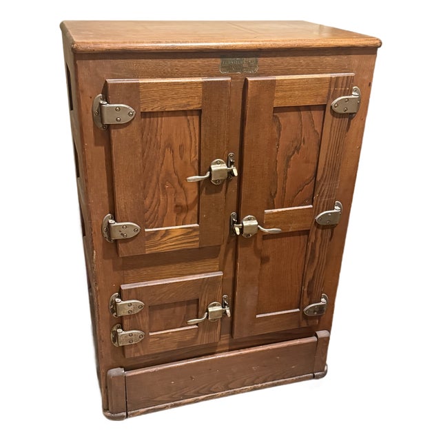 Antique Oak Ice Box For Sale
