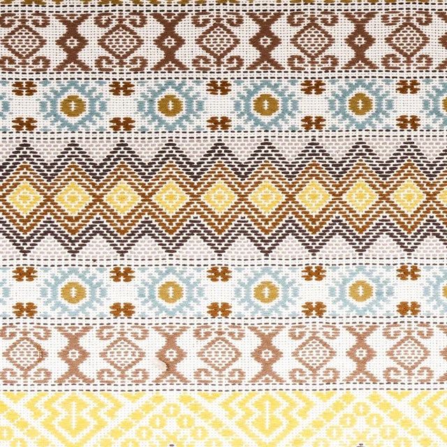 Schumacher Sample - Schumacher Holmul Hand Woven Fabric in Ochre For Sale - Image 4 of 6