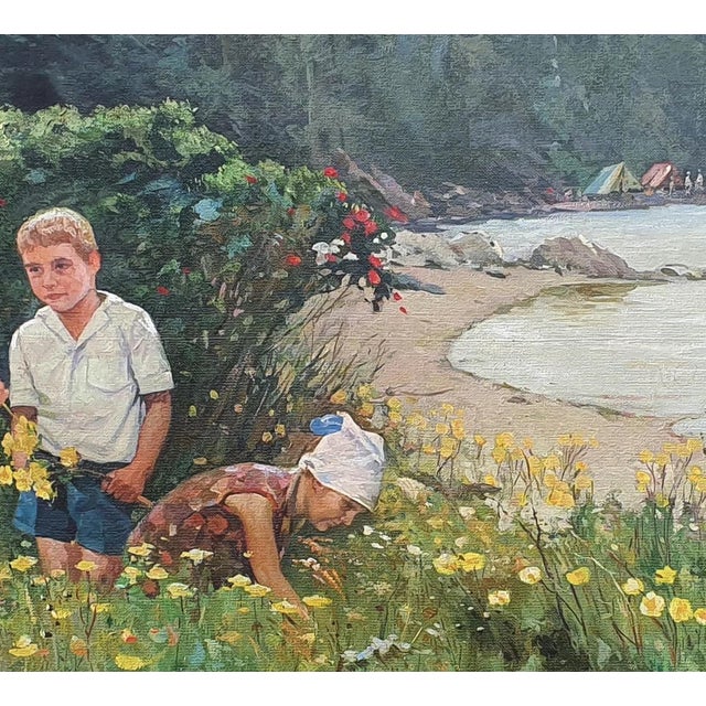 Children Portraits Oil Painting Original Artist Lysov For Sale - Image 6 of 6