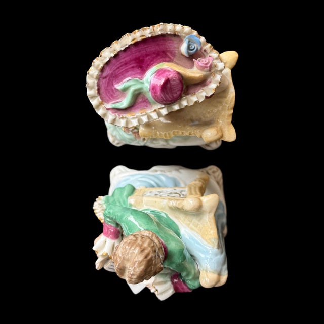Vintage German Porcelain Figurines, Romantic Couple- a Pair For Sale In San Diego - Image 6 of 7