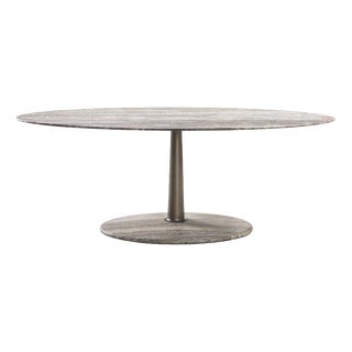 Arnold Round Green Cipollino Marble Dining Table by Paolo Rizzato For Sale