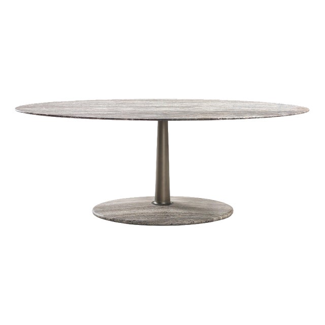 Arnold Round Green Cipollino Marble Dining Table by Paolo Rizzato For Sale