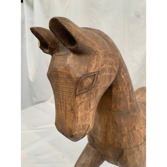 Wood Prancing Horse Wooden 1960s For Sale - Image 7 of 13