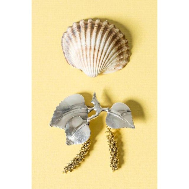 Silver Gilded Silver Brooch by Gertrud Engel, 1948 For Sale - Image 8 of 8
