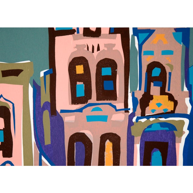 San Francisco Victorian House - Fauvist Screenprint on Archival Paper by Doris Warner For Sale In Monterey, CA - Image 6 of 7