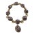 Late 19th Century Garnet Locket Link Bracelet For Sale