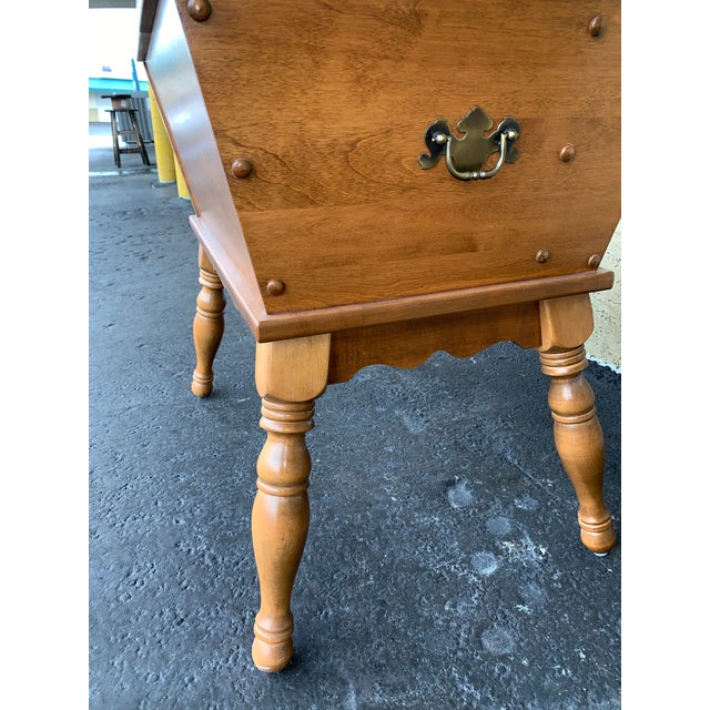 Vintage Ethan Allen Magazine Dough Box Side Table Chairish