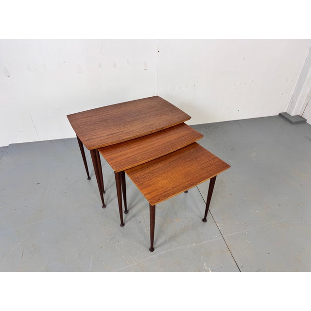 Mid-Century Modern Mid-Century Danish Teak Nesting Tables, Set of 3 For Sale - Image 3 of 7