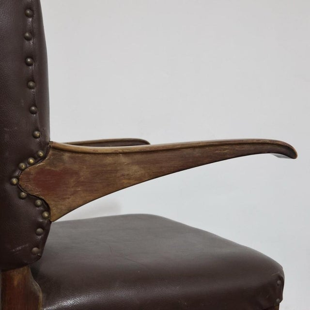 1950s Modern Chair with Cantilever Armrests by Guglielmo Ulrich, 1950s For Sale - Image 5 of 18