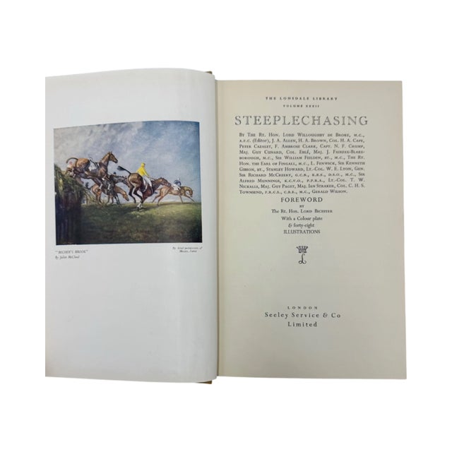 Mid-Century Modern Steeplechasing by Lord Willoughby De Broke 1954 Equestrian Book For Sale - Image 3 of 11