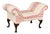 Early 20th Century Roll Arm Bench With Etamine Embroidered Fabric For Sale