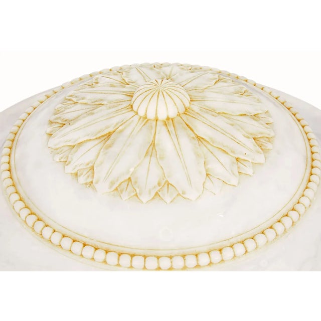 Art Deco Alabaster Pendant Light, 1930 For Sale - Image 3 of 6