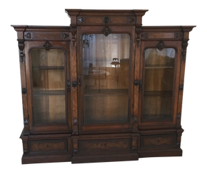 19th Century Victorian Bookcase/Display Cabinet