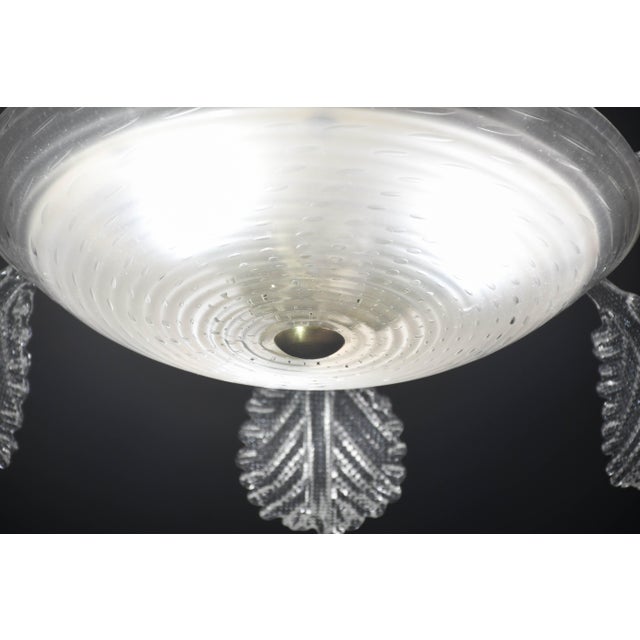 1970s 1940s Lovely Art Deco Barovier E Toso Chandelier, Murano Glass For Sale - Image 5 of 14