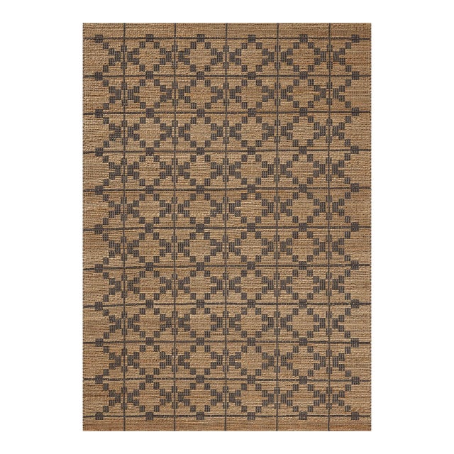 Chris Loves Julia x Loloi Judy Natural / Graphite 3'-6" x 5'-6" Accent Rug For Sale