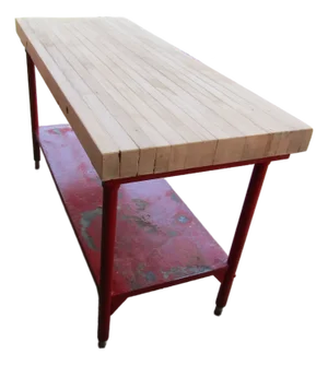 Vintage Butchers Block Table Kitchen Island 1950s
