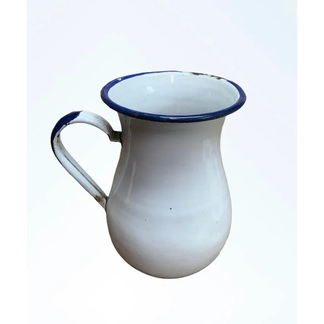 French Antique French Metal Pitcher For Sale - Image 3 of 9