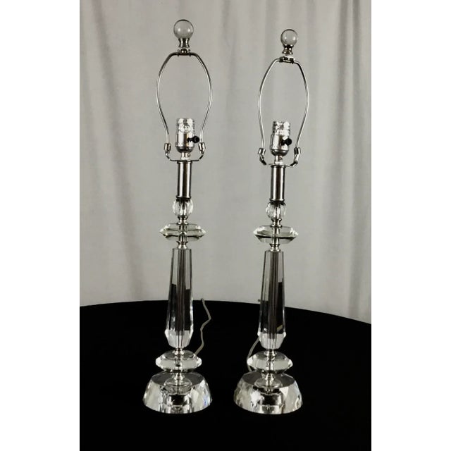 1990s Cut Crystal Table Lamps - a Pair For Sale - Image 11 of 11