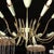 Cream Mid-Century Polished Brass & Green Enamel 12 Light Chandelier by Stilnovo For Sale - Image 8 of 18