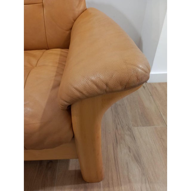 Animal Skin Norwegian Three-Seater Sofa from Ekornes, 1980s For Sale - Image 7 of 11