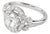Late 20th Century Size 6.75 18K White Gold Fancy Yellow Diamond Filigree Engagement Ring For Sale