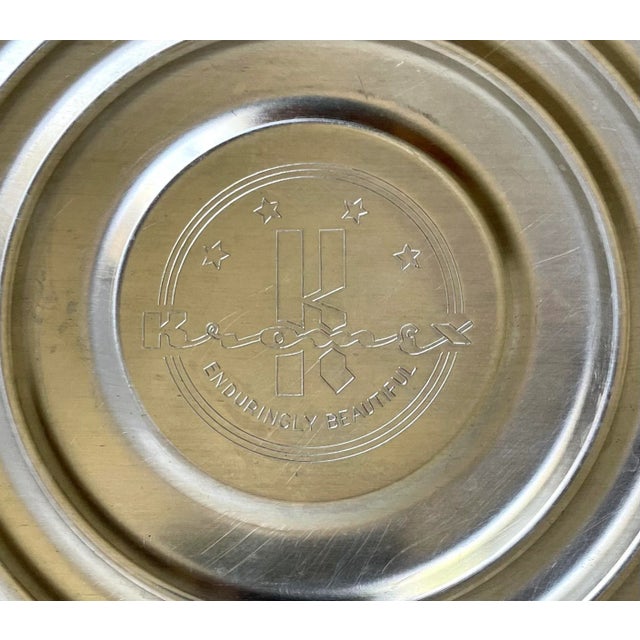 Metal 1950s Atomic Kromex Aluminum Ice Bucket With Lucite Handle For Sale - Image 7 of 8
